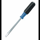 IDEAL, Screwdriver, Heavy-Duty, Slotted, Keystone Tip, Tip Size: 5/16 IN, Overall Length: 11 IN, Shank Length: 6 IN, Shank Shape: Square, Handle Type: Cushioned Rubber Grip, Blade Material: Chrome Vanadium Steel, Tip Type: Keystone, Shank Size: 5/16 IN, Warranty: Lifetime Guarantee