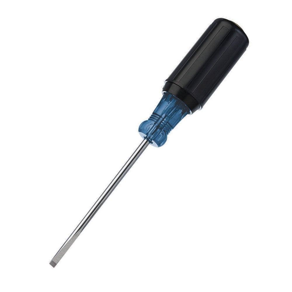 35-184 Heavy Duty Screwdriver, 3/16 in Cabinet Point, Vanadium Steel Shank, 7-3/4 in OAL, Vinyl Handle, Nickel Chrome