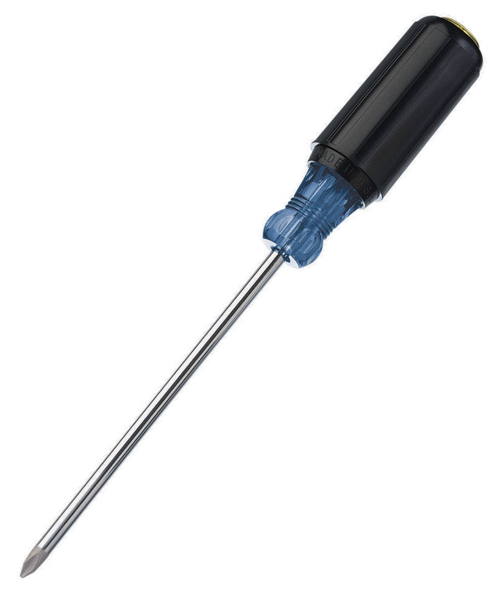35-195 Screwdriver, #2 Phillips Point, CRV Steel Shank, 10-3/8 in OAL, Polished Chrome/Nickel Plated