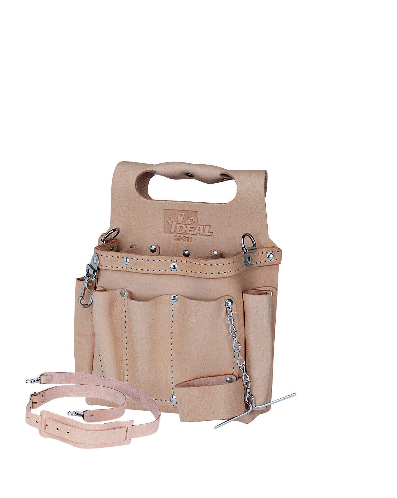 35-311 Tuff-Tote 8-Pocket Standard Tool Pouch, Leather
