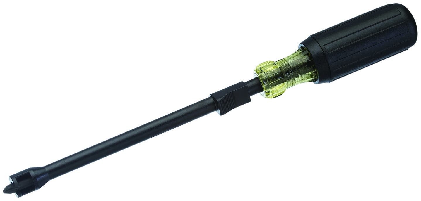 35-404 Grip-n-Screw Screw Holding Screwdriver, #2 Phillips Point, CRV Steel Shank, 11 in OAL, Polished Chrome