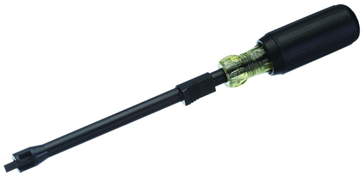 35-406 Grip-n-Screw Corrosion Resistant Screw Holding Screwdriver, 3/16 in Slotted Point, CRV Steel Shank, 10 in OAL, Polished Chrome/Nickel Plated