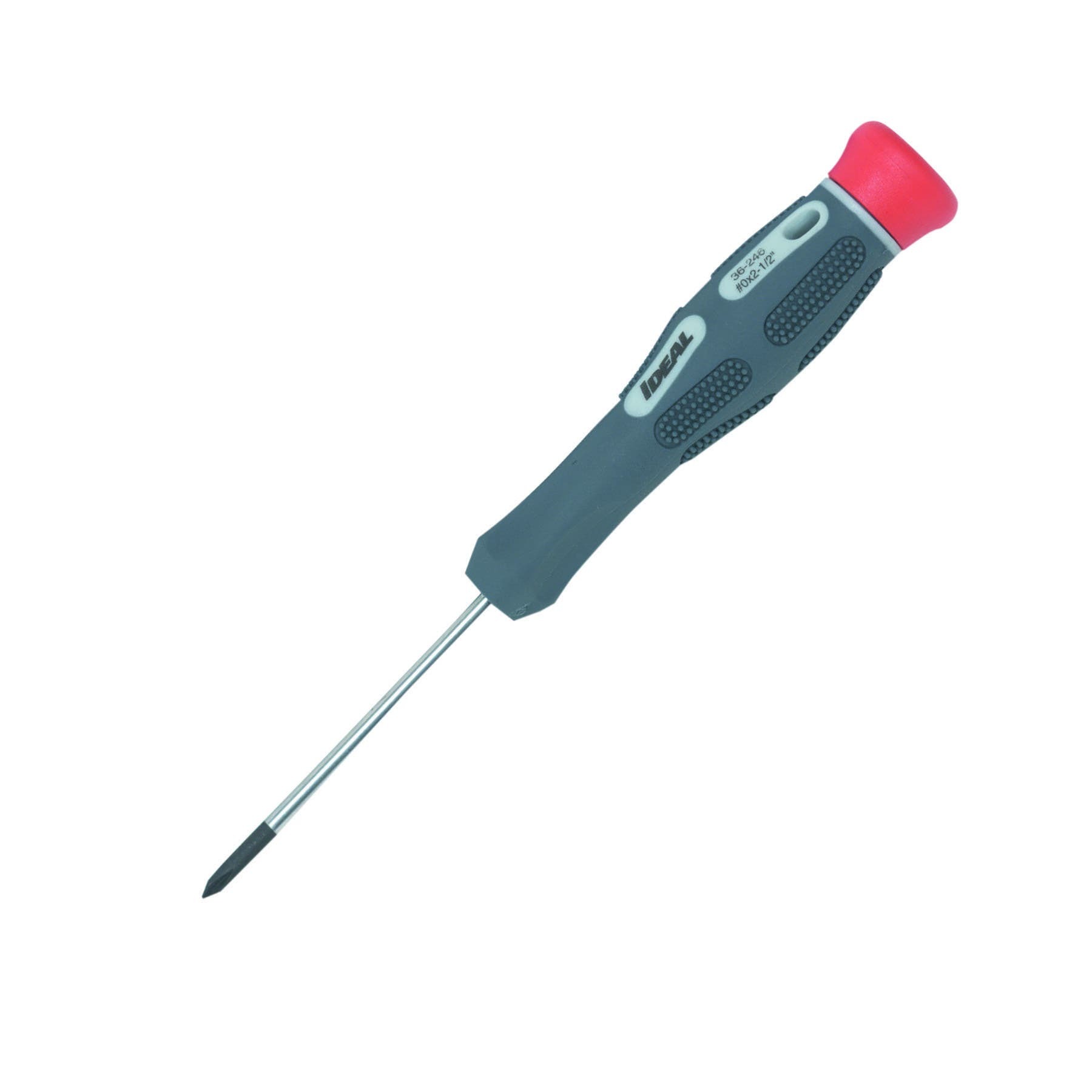 36-246 Electronics Slim Screwdriver, 1/8 in Phillips Point, CRV Steel Shank, 8 in OAL, Plastic Handle, Polished Chrome