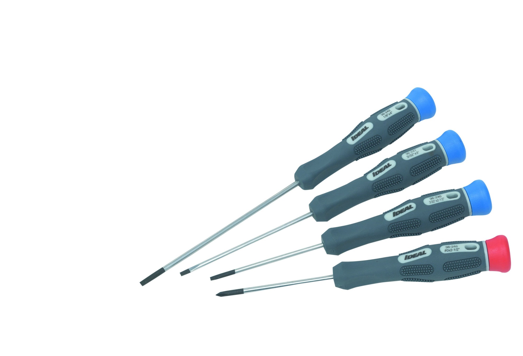 36-249 Electronics Screwdriver Set, 4 Pieces, Steel Blade/Vanadium Steel, Polished Chrome