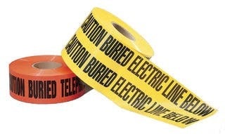 42-151 Non-Detectable Underground Tape, 6 in W x 1000 ft L, 4 mil THK, Red