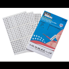 IDEAL, Wire Marker Booklet, Size: 1/4 X 1-1/2 IN Marker, Material: Plastic-Impregnated Cloth, Legend: 1-15, 16-90, A-Z, +, , /, 0, Temperature Rating: -40 To 180 DEG F, Markers Per Page: 1-15 (6 Each), 16-90 (4 Each), A-Z (2 Each), +, , /, 0 (2 Each), Number Of Pages: 10/Booklet, Legend Color: Non-Smear Black, Adhesion: 45 OZ/IN Width Ultimate, Includes: 450 Wire Markers And 450 Terminal Markers