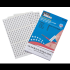 IDEAL, Wire Marker Booklet, Size: 1/4 X 1-1/2 IN Marker, Material: Plastic-Impregnated Cloth, Legend: 1, 2, 3, A, B, C, T1, T2, T3, L1, L2, L3, Temperature Rating: -40 To 180 DEG F, Markers Per Page: 1, 2, 3 (45 Each), A, B, C (45 Each), T1, T2, T3 (30 Each), L1, L2, L3 (30 Each), Number Of Pages: 10/Booklet, Legend Color: Non-Smear Black, Adhesion: 45 OZ/IN Width Ultimate, Includes: 450 Wire Markers And 450 Terminal Markers