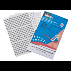 IDEAL, Wire Marker Booklet, Size: 1/4 X 1-1/2 IN Marker, Material: Plastic-Impregnated Cloth, Legend: +, -, AC,DC, POS, NEG, GND, NEU, SPARE, BLANK, Temperature Rating: -40 To 180 DEG F, Markers Per Page: +, -, AC,DC (45 Each), POS, NEG, GND (33 Each), NEUT (27 Each), SPARE, BLANK (21 Each), Number Of Pages: 10/Booklet, Legend Color: Non-Smear Black, Adhesion: 45 OZ/IN Width Ultimate, Includes: 348 Wire Markers And 348 Terminal Markers
