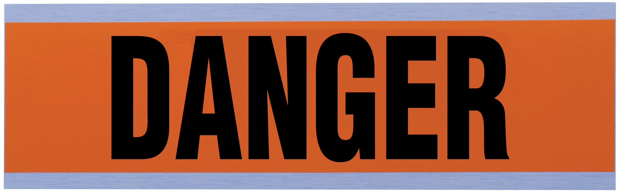 44-289 Large Conduit and Voltage Marker, 2-1/4 in W x 9 in L, DANGER, Black Legend, Bright Orange Background, Vinyl Impregnated Cloth