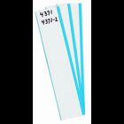 IDEAL, Write-On Marker Card, Write-On, Size: 5/8 IN Width, Length: 1-1/2 IN, Material: Polyester film over laminate/cloth, Legend: Blank, Legend Color: Blank, Markers Per Page: 14