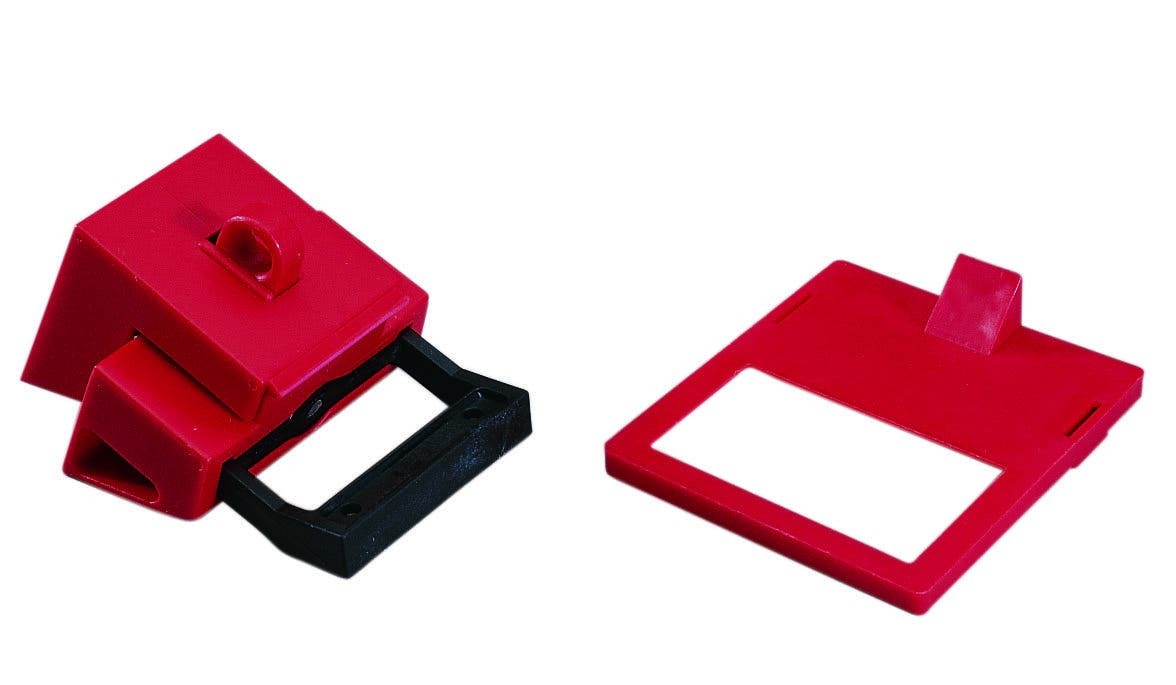 44-807 Circuit Breaker Lockout, For Use With 480/600 V Single/Multi-Pole Circuit Breaker, Nylon, Red