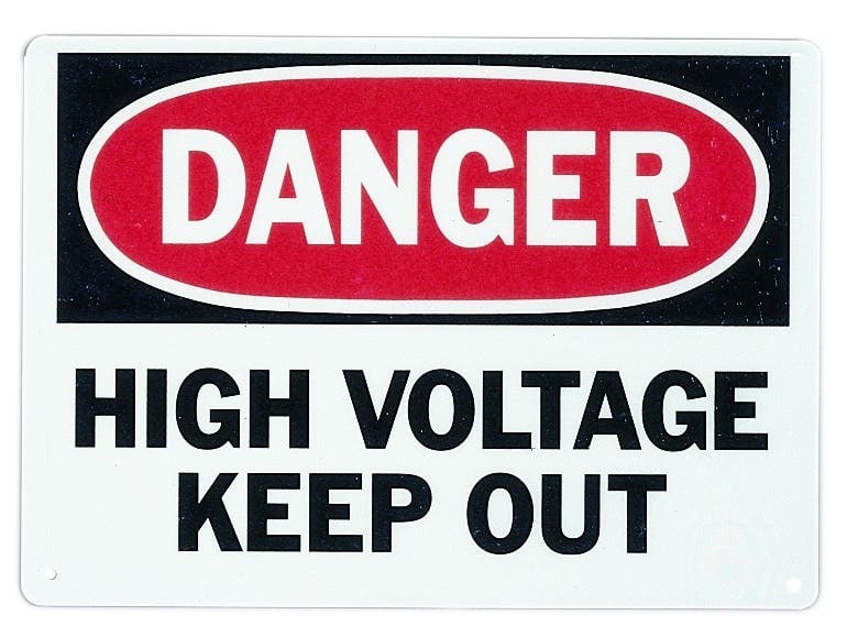 44-862 Safety Sign, DANGER, 14 in H x 10 in W, Fiberglass