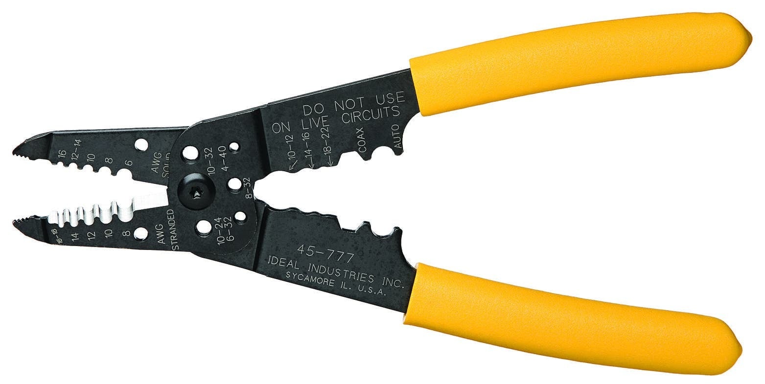 45-777 7-in-1 Wire Stripper, 16 to 8 AWG, 18 to 10 AWG RG59 Coaxial, Solid/Stranded Cable, 8-1/4 in OAL