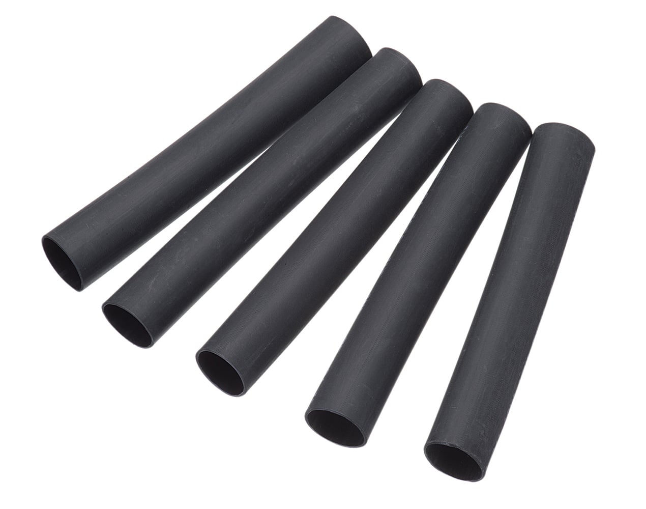 46-347 Thermo-Shrink Heat Shrink Tubing, 3/4 in ID Expanded, 0.24 in ID Recovered, 0.09 in THK Wall Recovered, 6 in L, Polyolefin, Black