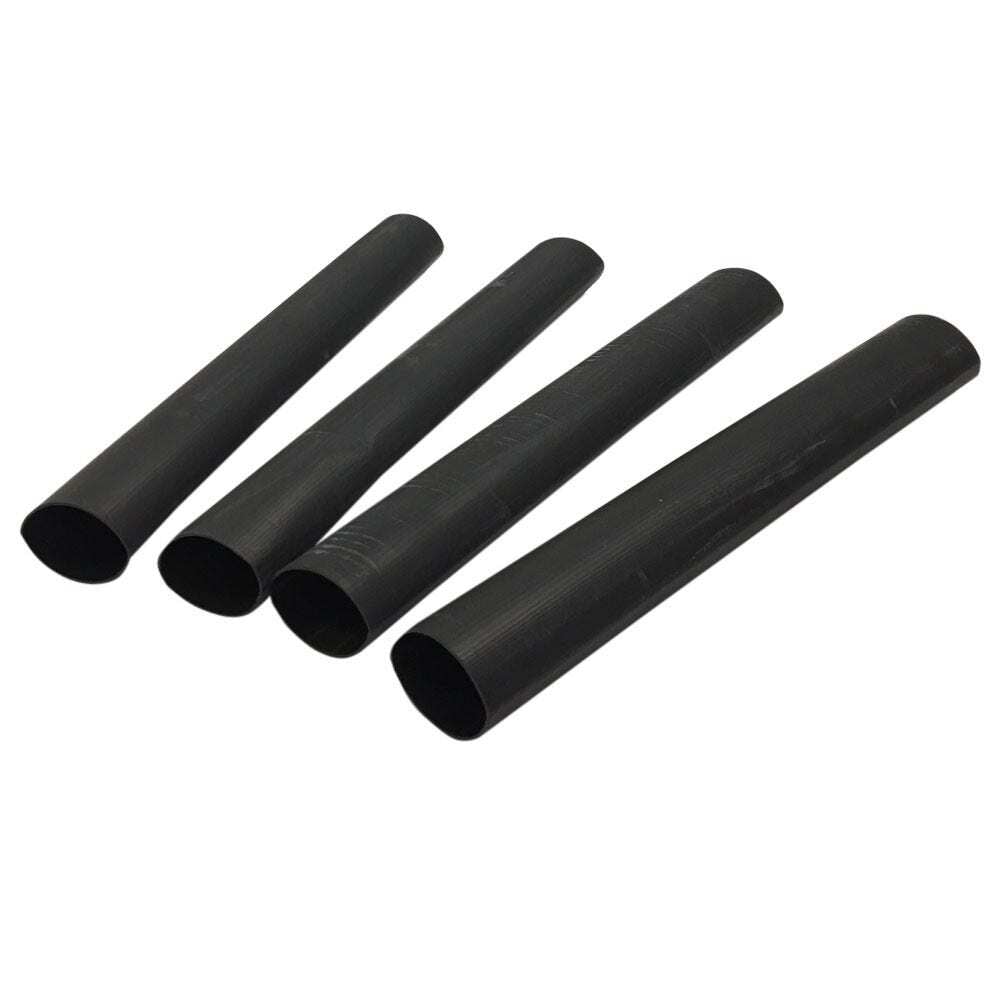 46-371 Thermo-Shrink Heat Shrink Tubing, 2 in ID Expanded, 0.63 in ID Recovered, 0.16 in THK Wall Recovered, 18 in L, Polyolefin, Black