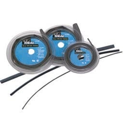 46-600 Thermo-Shrink Heat Shrink Tubing, 0.063 in ID Expanded, 0.024 in ID Recovered, 0.013 in THK Wall Recovered, 4 ft L, Polyolefin, Black