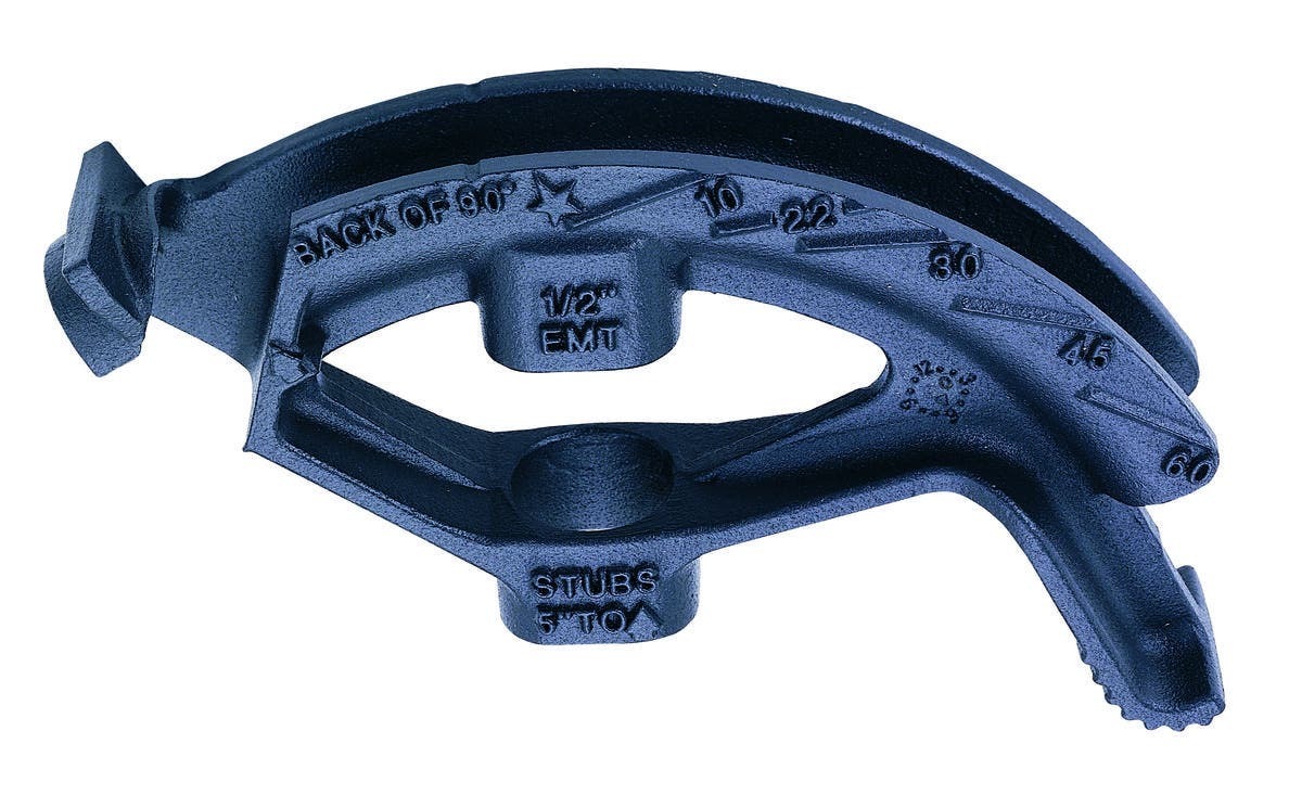 74-001 Conduit Bender Head, For Use With 1/2 in EMT Conduit, 4-11/32 in Centerline Bend Radius, Ductile Iron