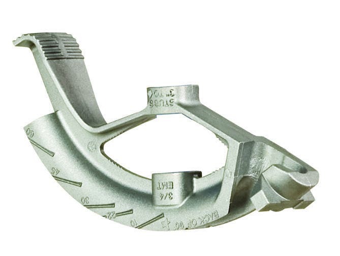 74-032 Conduit Bender Head, For Use With 3/4 in EMT Conduit, 5-13/64 in Centerline Bend Radius, Aluminum