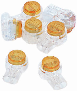 85-950 2-Wire IDC Butt Splice UY-I Jellybean Connector, 26 to 22 AWG Solid Copper Wire