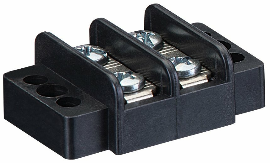 89-408 Double Row Terminal Strip, 250 V AC, 20 A, 22 to 12 AWG Wire