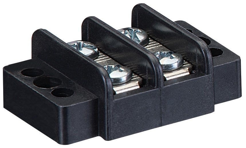 89-410 Double Row Terminal Strip, 250 V AC, 20 A, 22 to 12 AWG Wire