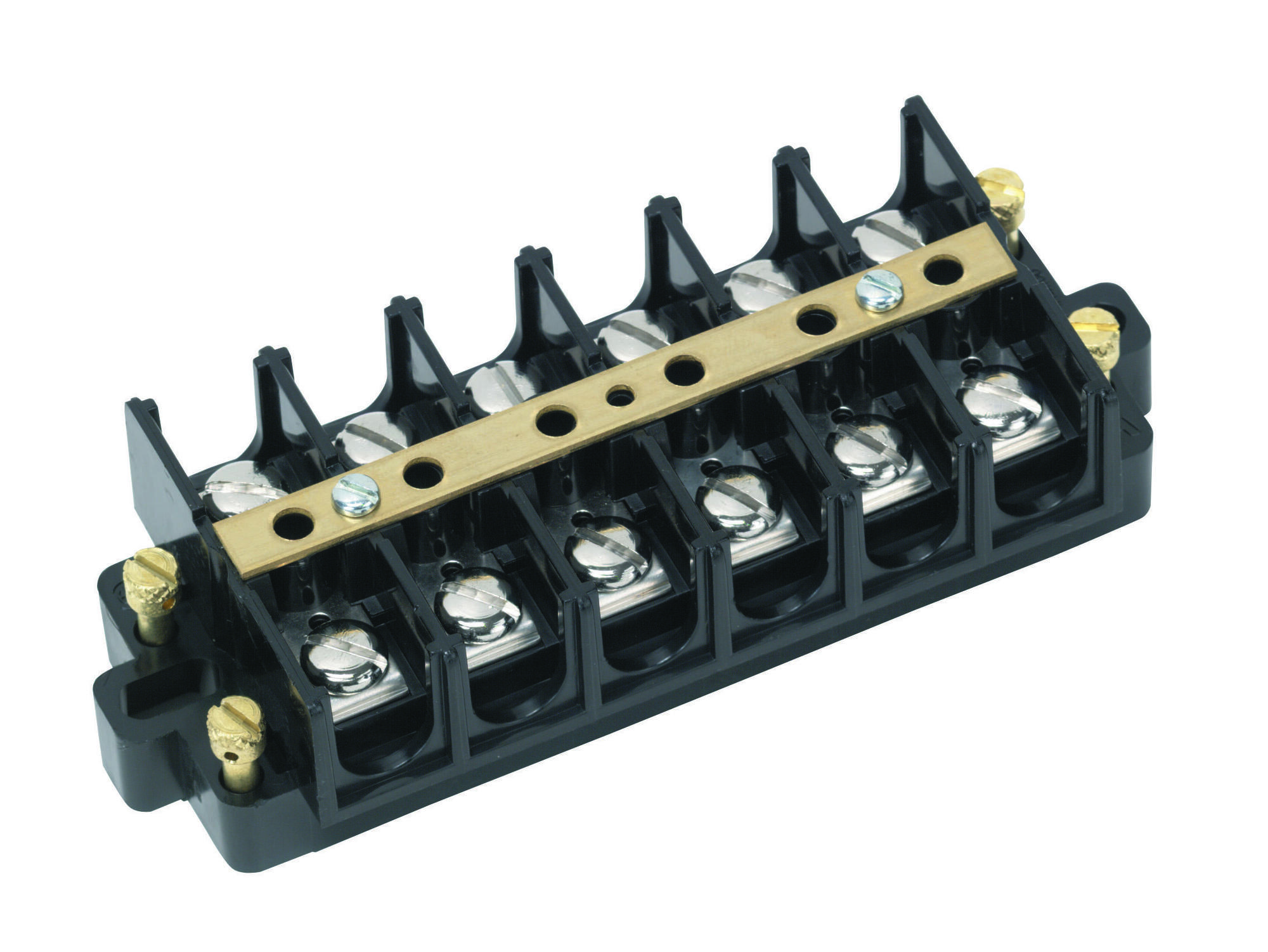 89-505 1-Piece 1-Stage Heavy Duty Terminal Strip, 600 V AC, 60 A, 22 to 6 AWG Wire