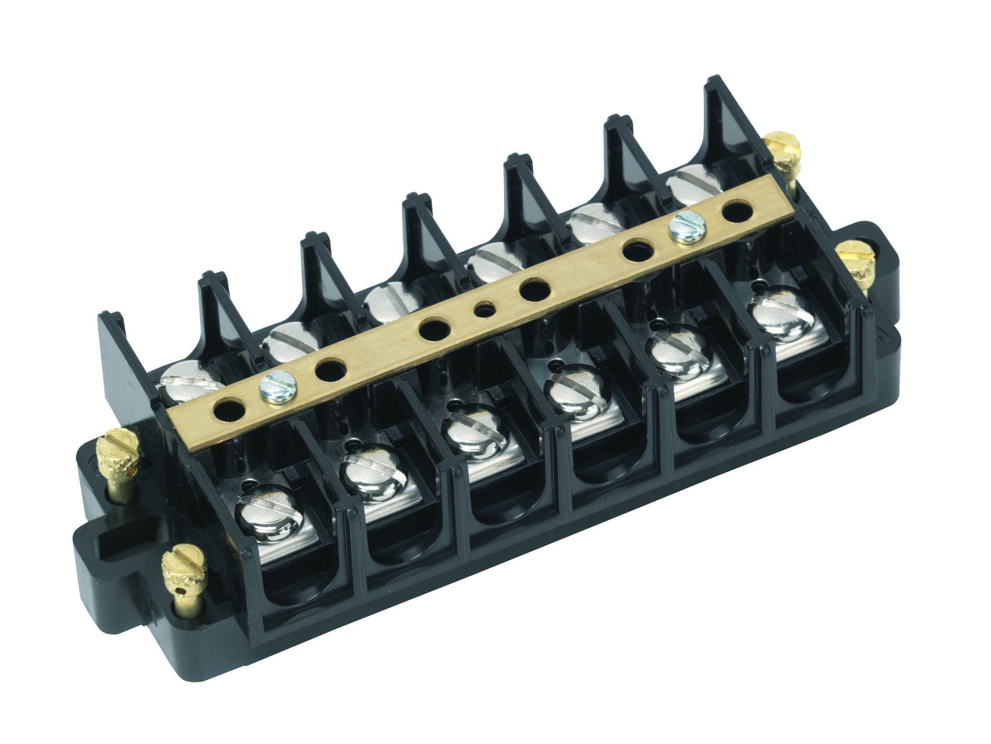 89-513 1-Piece 1-Stage Heavy Duty Terminal Strip, 600 V AC, 60 A, 22 to 6 AWG Wire