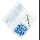 Flange Anchor Kit, 81 Pieces, Plastic, Consist Of 1: (40) 14-16 X 1-1/2 IN Anchors, Consist Of 2: (40) 14 X 1-1/2 IN Combo-Head Sheet-Metal Screws, Consist Of 3: (1) 5/16 IN Masonry Bit, Slotted/Phillips Screws