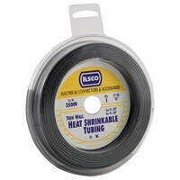 25002 ClearChoice Heat Shrink Tubing, 0.063 in ID Expanded, 0.031 in ID Recovered, 0.017 in THK Wall Recovered, 96 in L, Polyolefin, Black