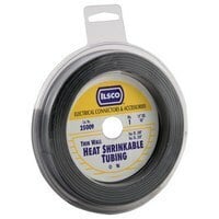 25010 ClearChoice Heat Shrink Tubing, 3/4 in ID Expanded, 3/8 in ID Recovered, 0.03 in THK Wall Recovered, 96 in L, Polyolefin, Black