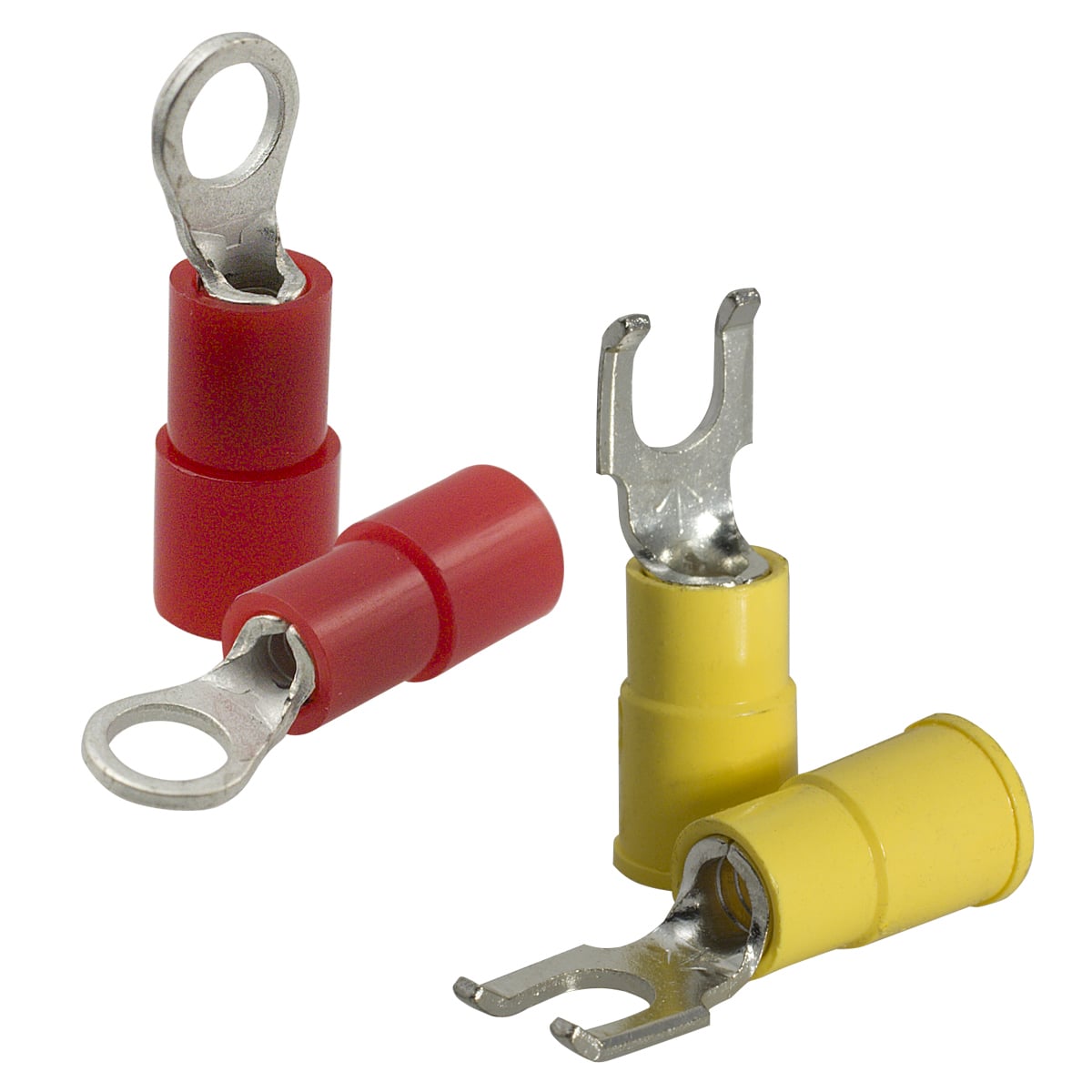 44511-B10 ClearChoice Insulated Fork Terminal, 16 to 14 AWG Conductor, 0.88 in L, Copper Alloy, Blue