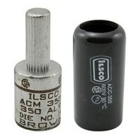 ACM-6 ClearChoice Dual Rated Pigtail Adapter With Insulating Cover, 6 AWG Conductor, Die Code: 8, 0.22 in Dia x 0.68 in L Pin, Aluminum
