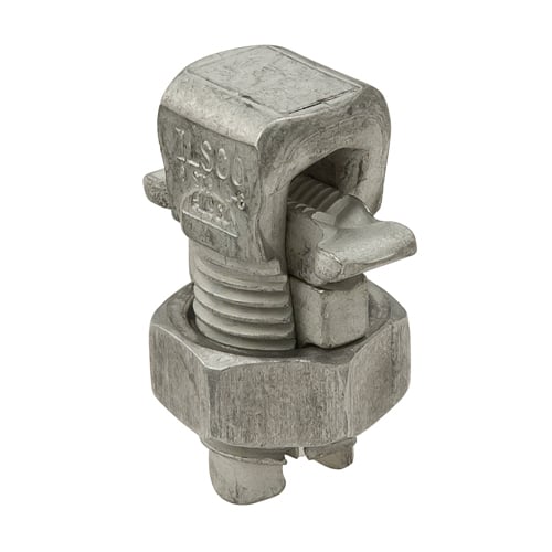 AK-6 ClearChoice Type AK Dual Rated Split Bolt Connector, 10 to 6 AWG Solid/Stranded Aluminum Conductor, 0.56 x 1.88 in, Aluminum Alloy