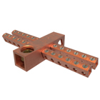 Copper Neutral Bar, Conductor Range 250-6 Main, 6-14 Tap, 24 Ports