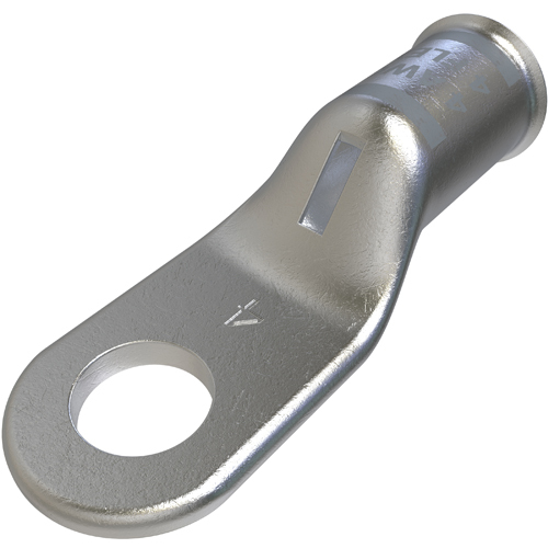 CCL-4-14 ClearChoice CCL 1-Hole Light Duty Lug Compression Connector With Sight Hole, 4 AWG Flex Copper Conductor, 1/4 in Stud, Tin Plated Copper