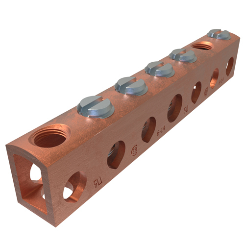 D167-4 ClearChoice Mechanical Neutral Bar, 2-3/4 in L x 11/32 in W x 3/4 in H, 2 kV AC