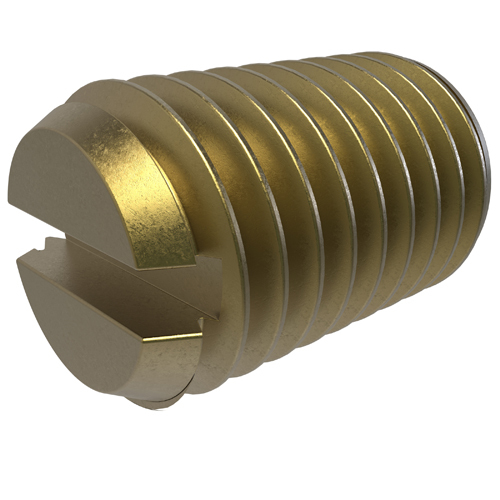 E-153 Pressure Screw, 1/4-28 Screw, 7/16 in OAL, Steel