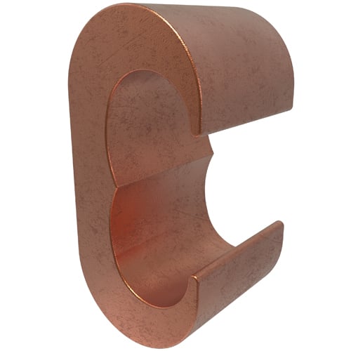 ELT-2 ClearChoice Type ELT E-Crimp Compression Connector, E, 1 to 2/0 AWG Main/Run, 1 to 2/0 AWG Tap, Copper Alloy