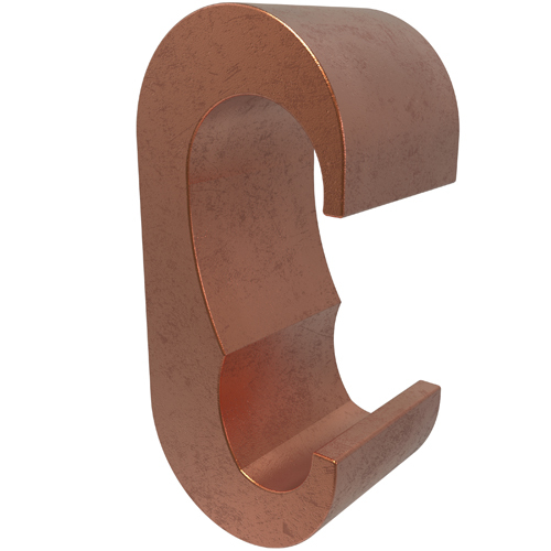 ELT-5 ClearChoice Type ELT E-Crimp Compression Connector, E, 3/0 AWG to 250 kcmil Main/Run, 6 to 2/0 AWG Tap, Copper Alloy