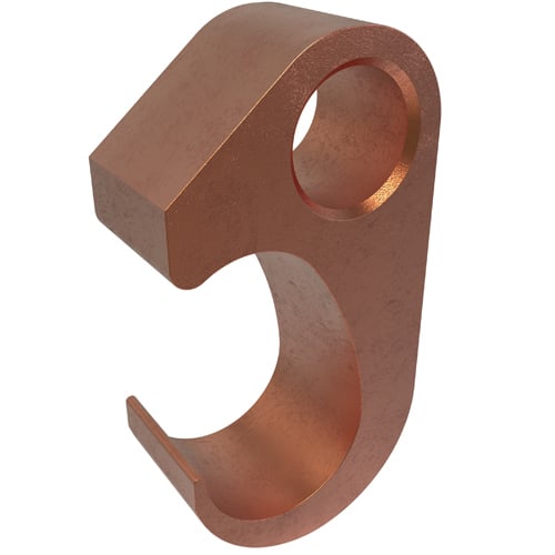 GGC-7 ClearChoice Type GGC Grounding Grid Tap Connector, 250 to 500 kcmil Conductor, 5/8 to 3/4 in Rod, Figure 6, Copper