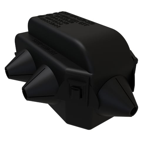 GTA-250-250-W/C ClearChoice Type GTA Dual Rated Lay-In Parallel Tap Connector With Cover, Aluminum/Copper Conductor, 1/0 AWG to 250 kcmil Run/Main, 6 AWG to 250 kcmil Tap, Aluminum