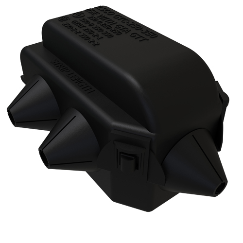 GTA-350-350-W/C ClearChoice Type GTA Dual Rated Lay-In Parallel Tap Connector With Cover, Aluminum/Copper Conductor, 4/0 AWG to 350 kcmil Run/Main, 6 AWG to 350 kcmil Tap, Aluminum