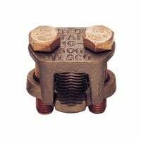 IKB-4/0 ClearChoice Type IKB Split Two Bolt Connector, 1/0 to 4/0 AWG Copper Conductor, Copper Alloy