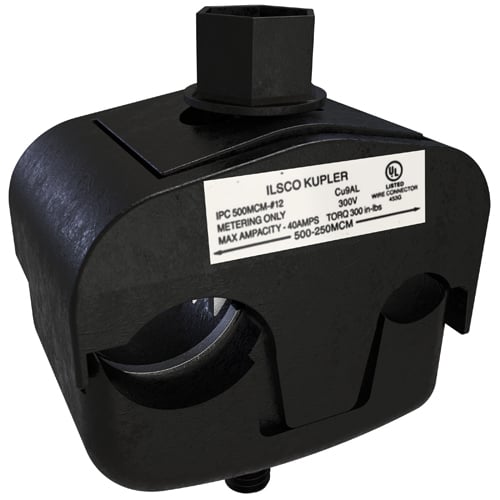 IPC-500-12 KUP-L-Tap Type IPC Dual Rated Insulation Piercing Connector, 250 to 500 kcmil Aluminum/Copper Conductor, 5/8 in, Copper