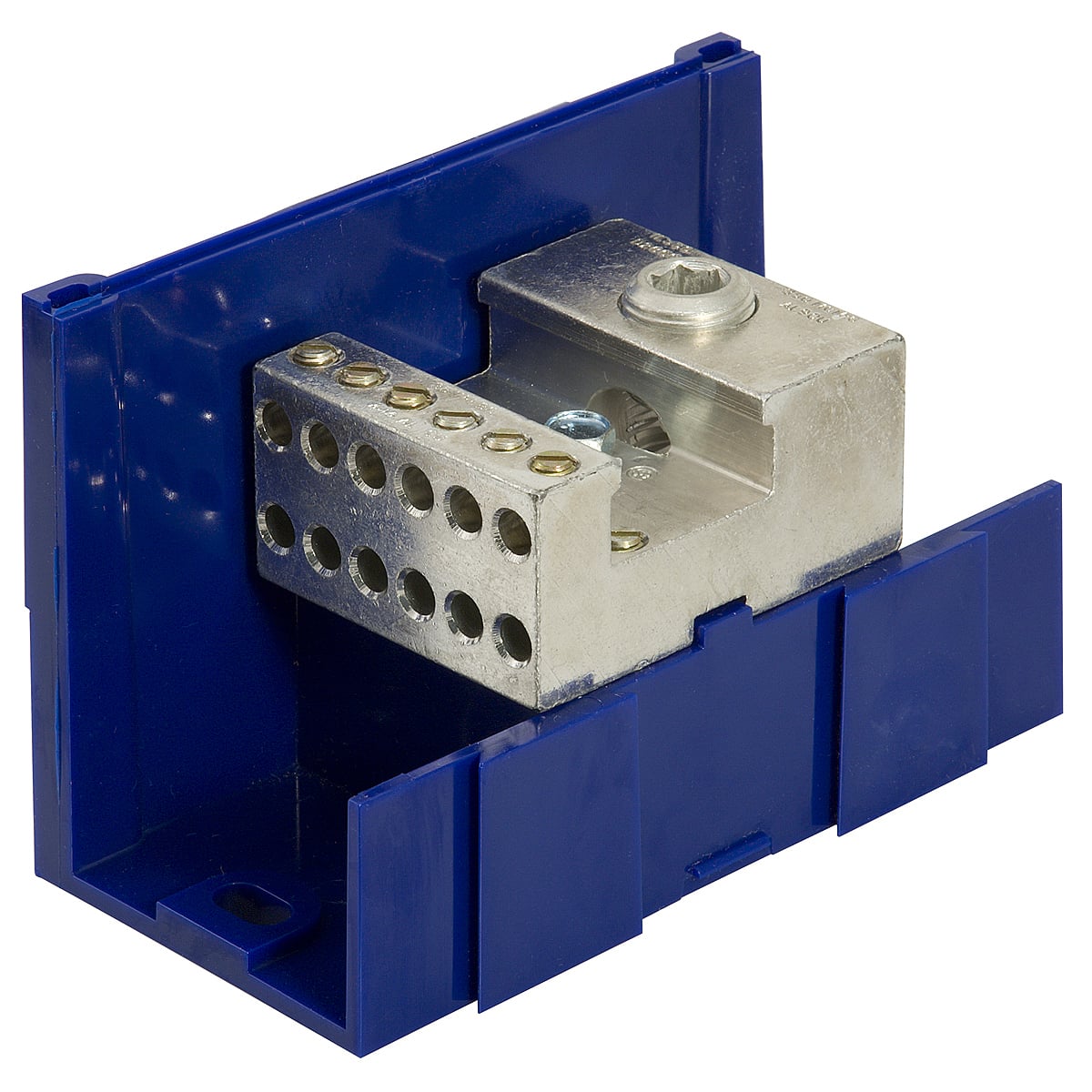 LDA-16-350 Snapbloc Type LDA Dual Rated Mechanical Power Distribution Block With Clear Cover, 600 V AC, 310 A, 1 Pole, 6 AWG to 350 kcmil, 14 to 2/0 AWG Wire, Aluminum Alloy