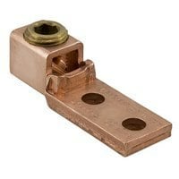 LO-0-S ClearChoice 1-Conductor Mechanical Lug, 14 to 1/0 AWG Copper Conductor, 1/4 in Stud, 2 Bolt Holes, Copper