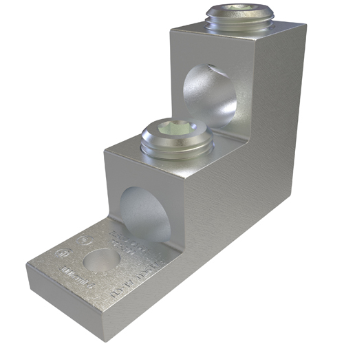PB2-300 ClearChoice Type PB Dual Rated Panelboard Stack Lug, 6 AWG to 300 kcmil, 5/16 in Bolt/Stud, For Use With Aluminum or Copper Conductor