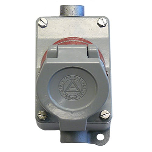 CPC12375 CPS 1-Gang Feed Through Explosionproof Receptacle Assembly With EFD Mounting Boxes, 120 to 240 V AC/24 V DC, 20 A, 3 Poles, 2 Wires