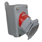 CPS Receptacle with EFD Mounting Box; 20 Amp, 120 - 240 Volt AC/24 Volt DC, 3-Pole, 2-Wire, Pressure Wire Terminal, 3/4 Inch Dead-End Hub