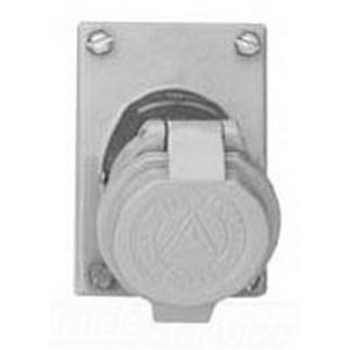 3-Pole Pin & Sleeve Receptacle, 125 - 250 VAC, 20 A, 2-Wire